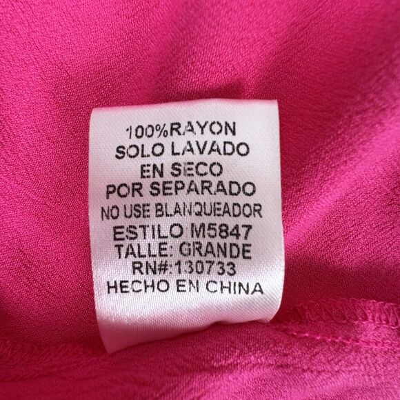 Umgee Women Tiered Midi Dress L Pink Balloon Sleeve Peasant Boho Cottagecore - Picture 12 of 16